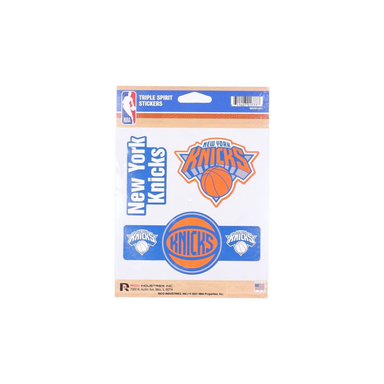 RICO INDUSTRIES NBA TRIPLE SPIRIT STICKERS NEYKNI MSS81001