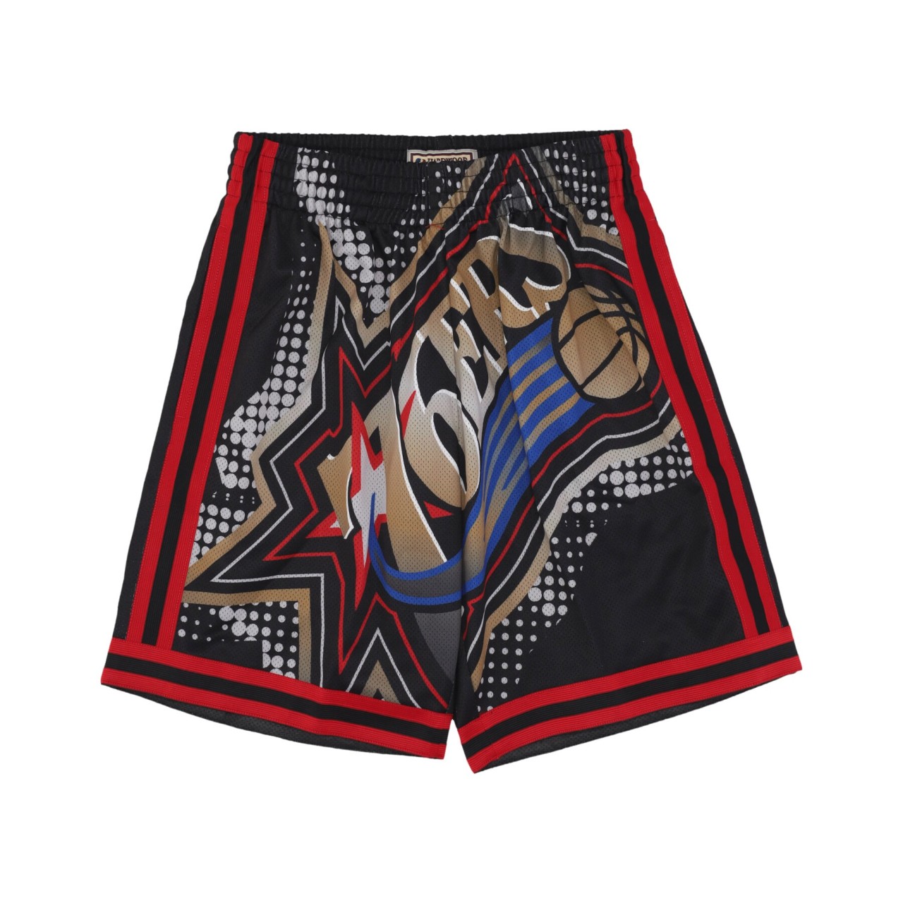 MITCHELL & NESS NBA BIG FACE 7.0 FASHION SHORT PHI76E PSHR5906-P76YYPPPBLCK