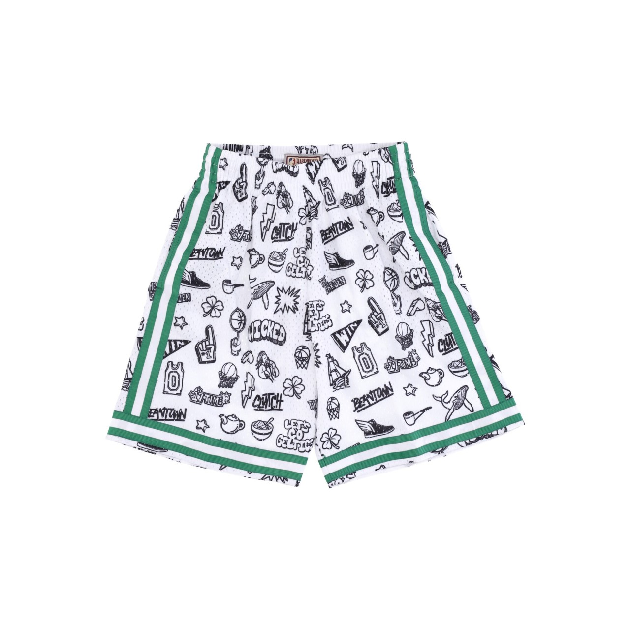 MITCHELL & NESS NBA DOODLE SWINGMAN SHORTS HARDWOOD CLASSICS BOSCEL PFSW1267-BCE85PPPPTWH