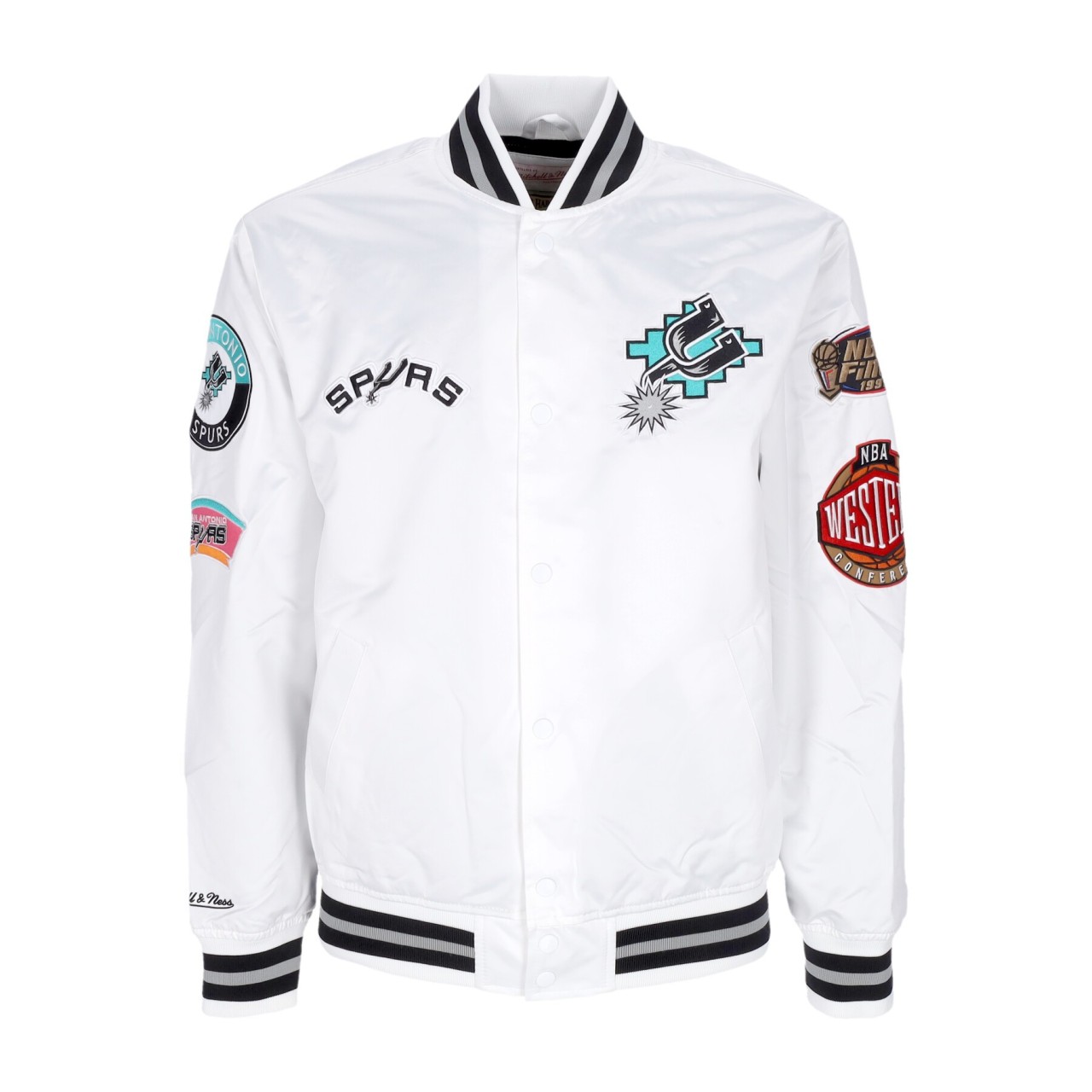 MITCHELL & NESS NBA HOMETOWN LW SATIN JACKET HARDWOOD CLASSICS SAASPU OJBF4986-SASYYPPPWHIT