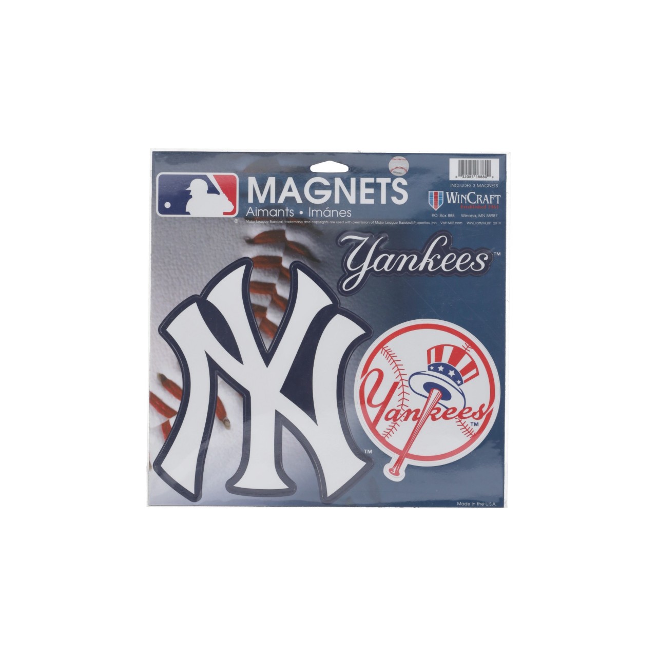 WINCRAFT MLB 11” DIE CUT MAGNET SET NEYYAN 18880014