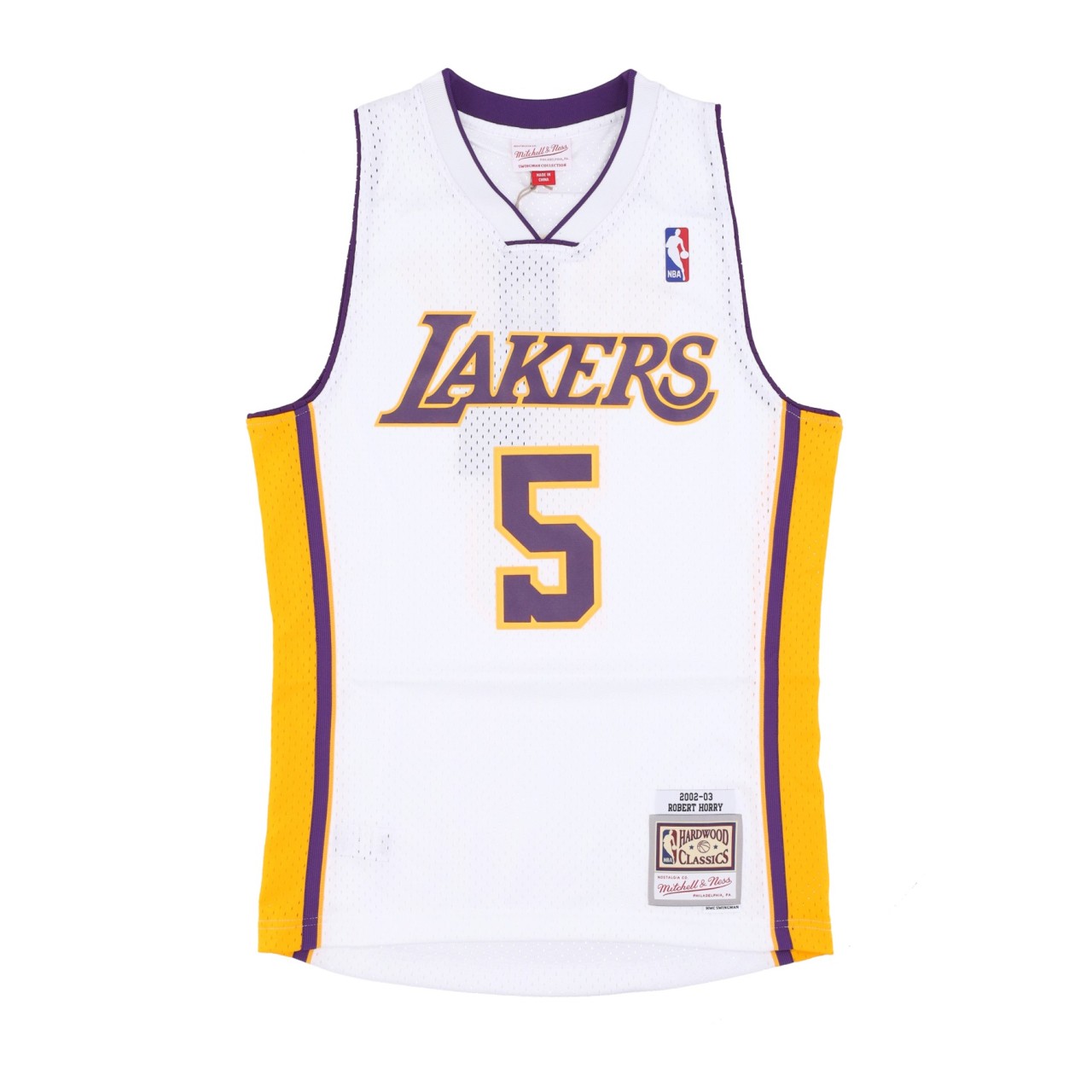 MITCHELL & NESS NBA ALTERNATE JERSEY HARDWOOD CLASSICS NO 5 ROBERT HORRY 2002-03 LOSLAK SMJY4451-LAL02RHOWHIT